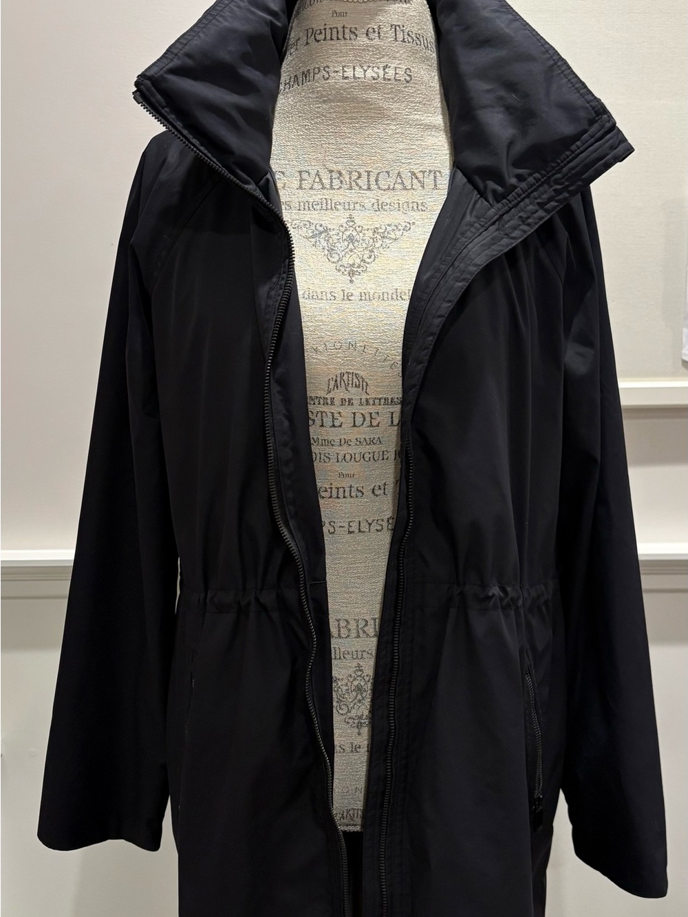 Babaton Black Raindrop Coat